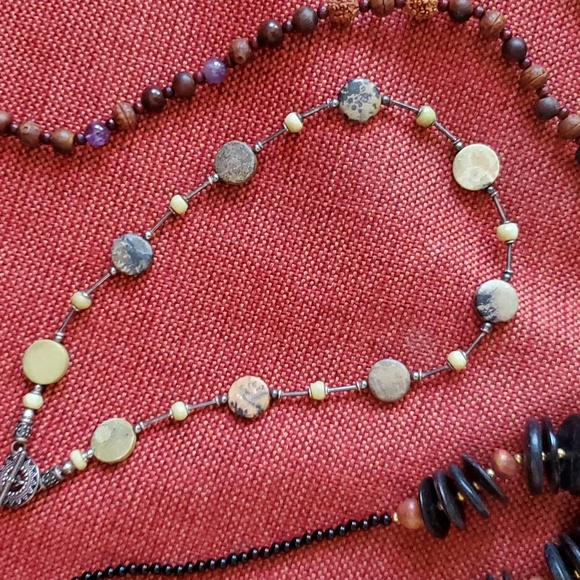 4 Wood Bead Necklaces - Picture 3 of 5